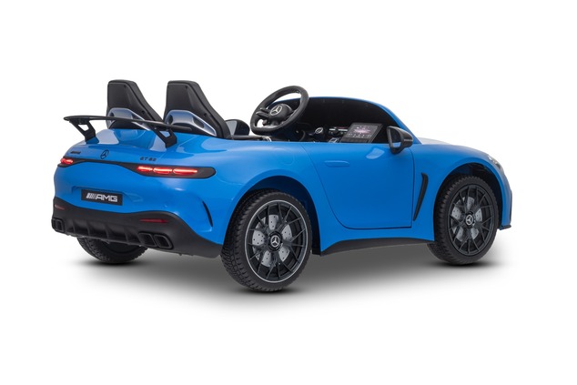 Electric Ride-on car Mercedes GT63 AMG 24V with 4x4 drive, blue, Two-seater, Adjustable driver's sea