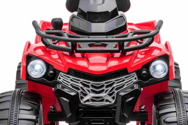 Electric QUAD SUPERPOWER 12V, red, Plastic wheels with rubber band, 2 x 45W Motor, plastic seat, sus