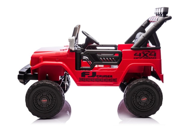 Electric Ride-on car Toyota FJ Cruiser XXL with 4x4 drive, licensed (Two-seater), red, Portable lith