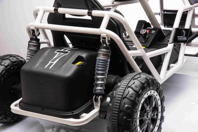Electric Ride-on SPORT-CART 24V, black, Soft EVA wheels, Leatherette seat, 2 x 50W Motor, 24V Batter
