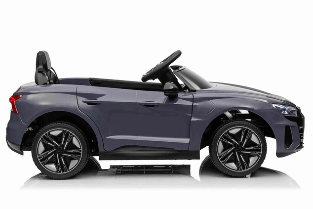 Electric Ride-on car Audi RS E-tron GT 12V, grey, wide single seat, 2.4 GHz remote control, USB / AU