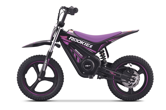 Pocket bike eléctrica para niños ROOKIE X 24V (14") | Batería de litio | Motor sin escobillas 250 W | Freno de disco