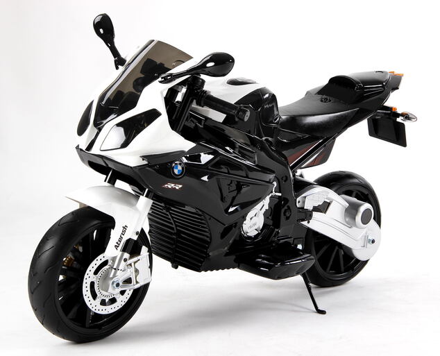 Electric Ride on Motorcycle BMW S 1000 RR, Battery Powered Car, Licensed, EVA Soft Wheels, Metal Fra