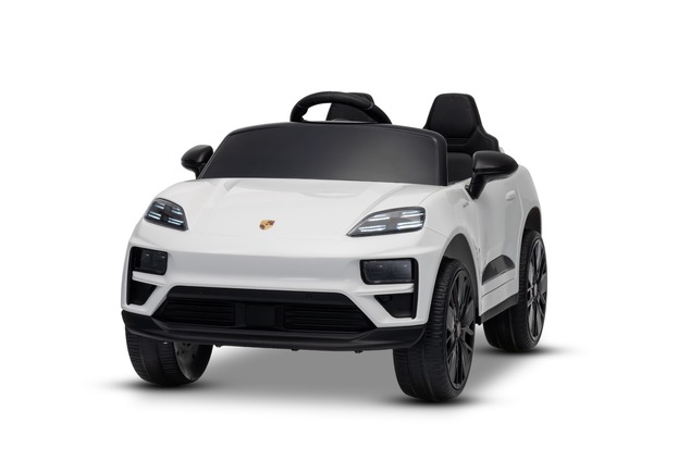 Electric Ride-on car Porsche Macan 12V Licensed with rear-wheel drive (Single seat), white, Lithium 