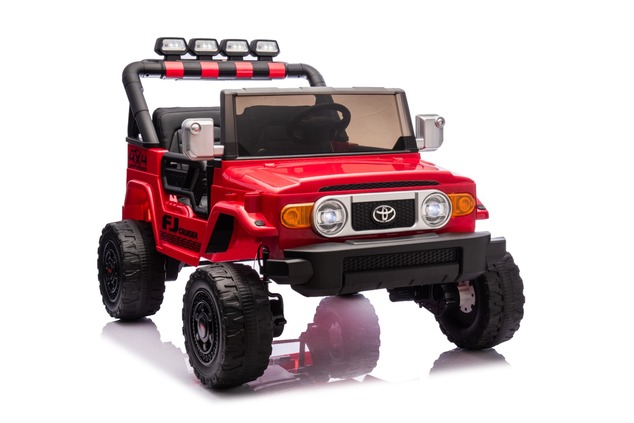 Electric Ride-on car Toyota FJ Cruiser XXL with 4x4 drive, licensed (Two-seater), red, Portable lith