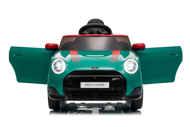 Electric Ride-on car Mini Cooper 12V, green, MP3 Player with USB and Bluetooth connection, 2.4 GHz r