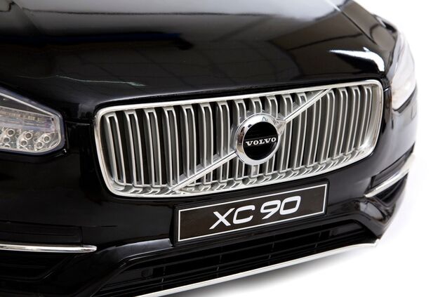 Electric Ride-On Volvo XC90, Black, Double Leather Seat, MP3 player with USB Input, Opening doors an