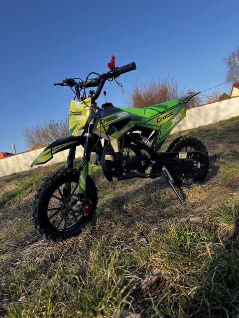 Kids Petrol Dirt Bike 50cc | Beneo Motors CROSS XM Green | Ages 4–8 | Speed Limiter