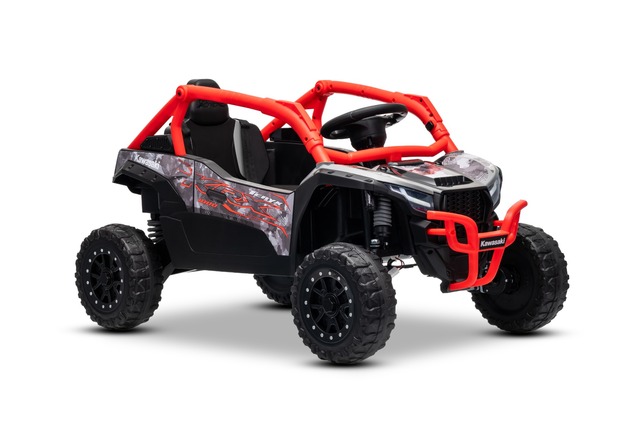Electric Ride-on car Kawasaki TERYX KRX 1000 12V, red, single seat, rear axle suspension, 2.4 Ghz re
