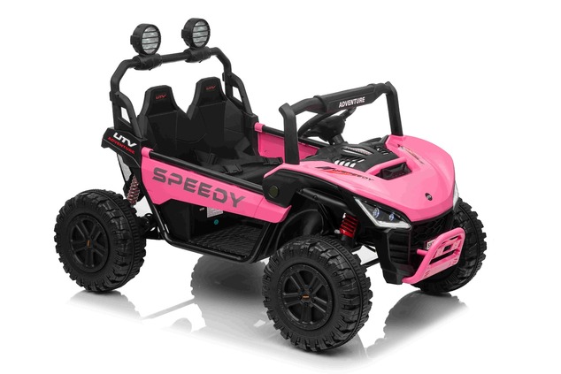 Auto elettrica per bambini T-REX Ride 4x4 24V | 2 posti | Rosa | Lettore MP3 con ingresso USB/AUX | 
