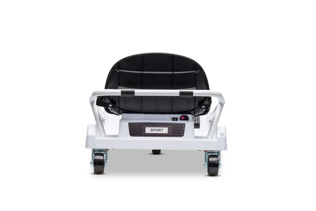 Beneo Motors Drift Electric Go-Kart 24V, White, 300W Brushless Motor, Lithium Battery, Drift Mode wi