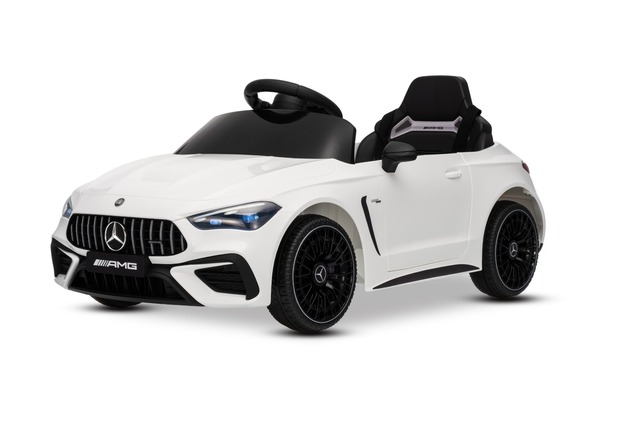 Electric Ride-on car Mercedes CLE 12V with rear-wheel drive, white, Single seater, Lithium battery, 