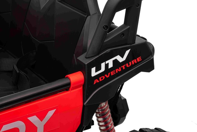 Electric Ride-on car T-REX Ride 4x4 Two-seater 24V, red, MP3 Player with USB/AUX input, 4x4 drive, L