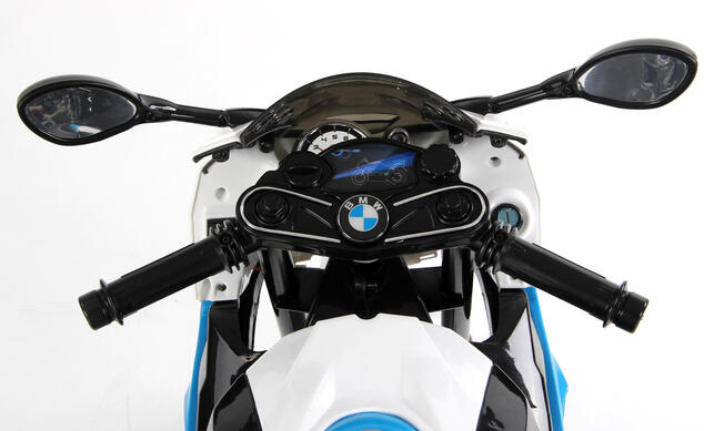 Moto électrique enfant BMW S 1000 RR, véhicule à batterie, sous licence, roues EVA souples, cadre en