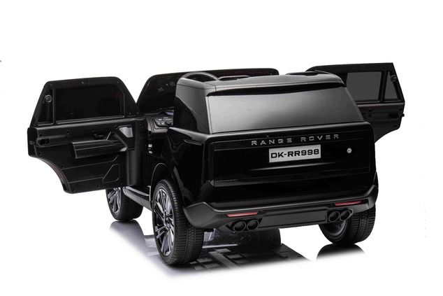 Electric Ride-on car Range Rover Model 2023, Two Seater, Black, Leatherette Seats, Radio with USB In