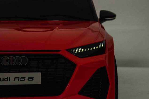 Auto elettrica per bambini Audi RS6 12V, Rosso | Sedile in pelle | Porte apribili | 2 × 25 W motore 