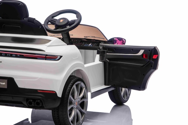 Electric Ride-on car Porsche Cayenne 12V with rear-wheel drive - Licensed (Single seat), white, Lith