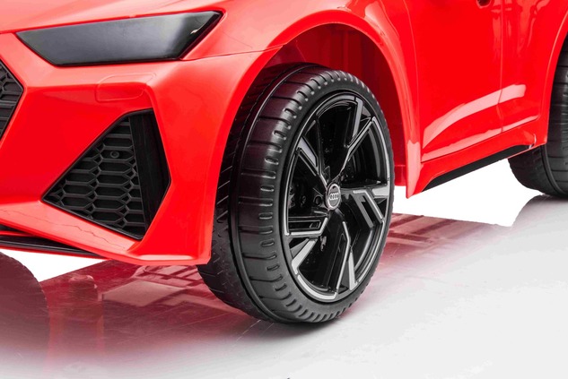 Auto elettrica per bambini Audi RS6 12V, Rosso | Sedile in pelle | Porte apribili | 2 × 25 W motore 