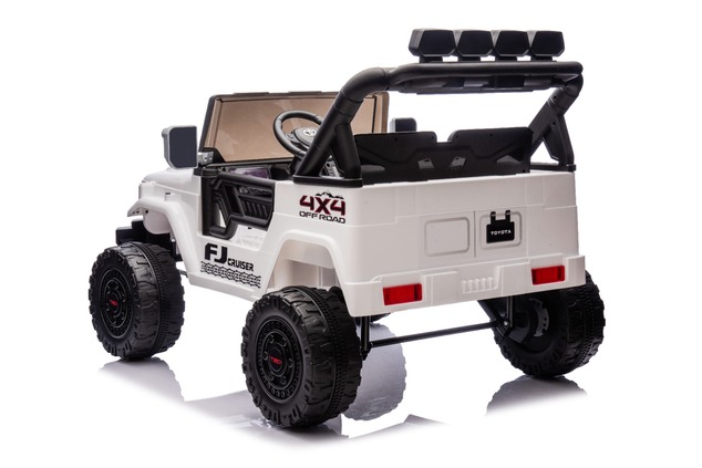 Electric Ride-on car Toyota FJ Cruiser XXL with 4x4 drive, licensed (Two-seater), white, Portable li