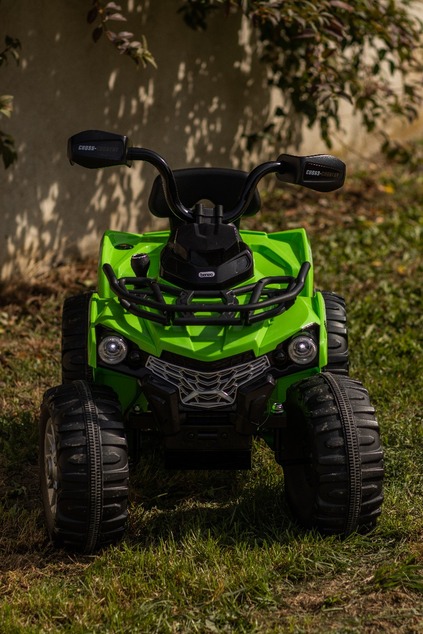 Electric QUAD SUPERPOWER 12V, green, Plastic wheels with rubber band, 2 x 45W Motor, plastic seat, s