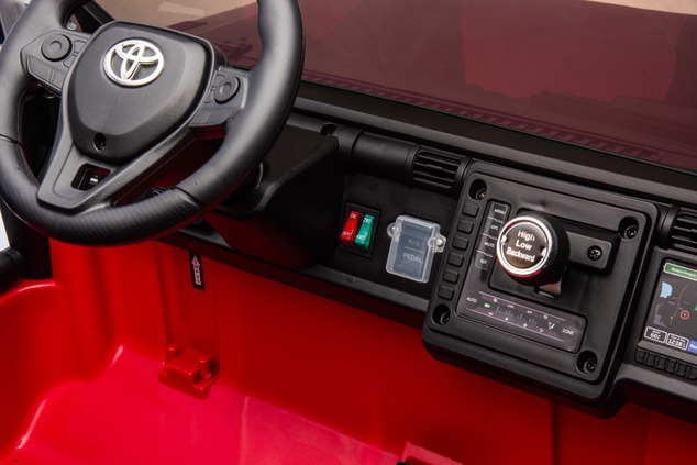Electric Ride-on car Toyota FJ Cruiser XXL with 4x4 drive, licensed (Two-seater), red, Portable lith