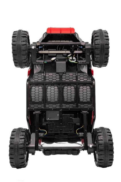 Electric Ride-on car T-REX Ride 4x4 Two-seater 24V, red, MP3 Player with USB/AUX input, 4x4 drive, L