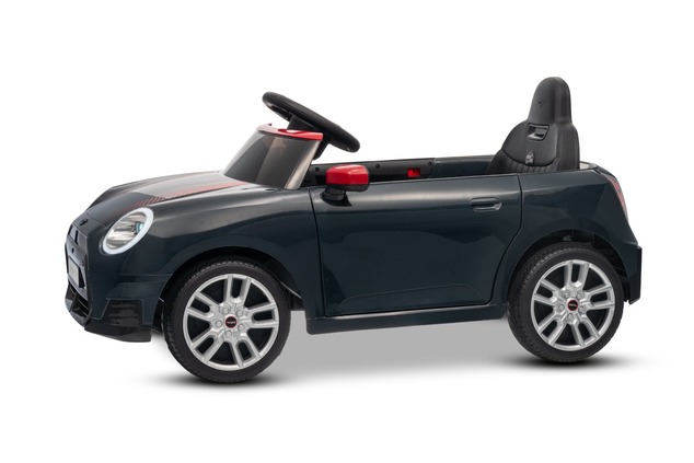 Electric Ride-on car Mini Cooper 12V, black, MP3 Player with USB and Bluetooth connection, 2.4 GHz r