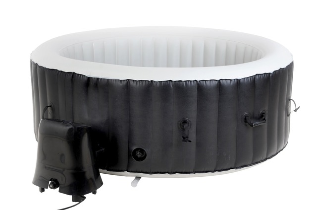 BeneoSpa NEW Portable Inflatable Bubble Spa, Hot Tube, Jacuzzi, Black-White