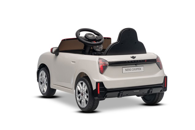 Electric Ride-on car Mini Cooper 12V, white, MP3 Player with USB and Bluetooth connection, 2.4 GHz r