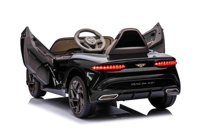 Electric Ride-on car Bentley Bacalar 12V, black, Doors opening upwards, 2.4 GHz remote control, LED 