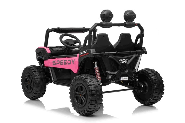Auto elettrica per bambini T-REX Ride 4x4 24V | 2 posti | Rosa | Lettore MP3 con ingresso USB/AUX | 