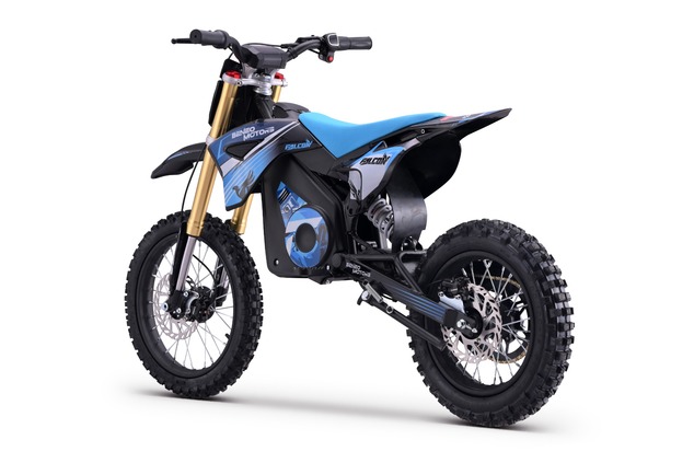 Elektro Dirtbike für Kinder 1600 W | Beneo Motors Falcon Blau | Ab 8 Jahren | 48-V-Lithium-Akku | Ge