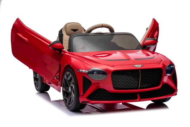 Electric Ride-on car Bentley Bacalar 12V, red, Doors opening upwards, 2.4 GHz remote control, LED li