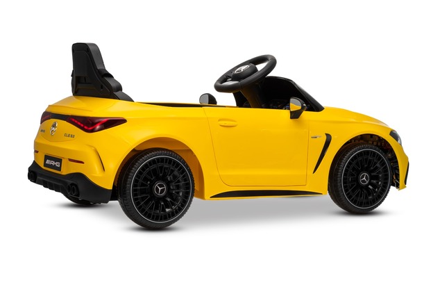 Electric Ride-on car Mercedes CLE 12V with rear-wheel drive, yellow, Single seater, Lithium battery,