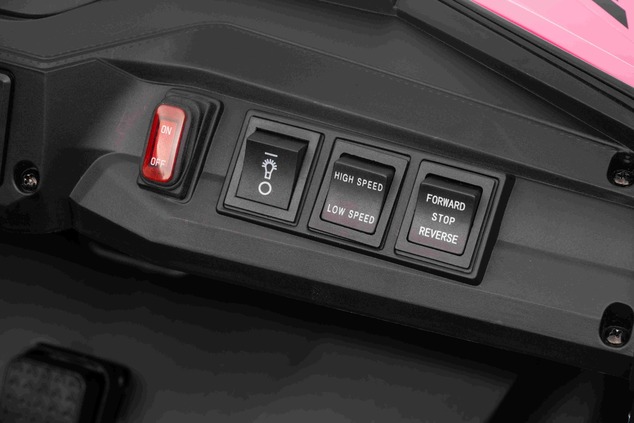 Auto elettrica per bambini T-REX Ride 4x4 24V | 2 posti | Rosa | Lettore MP3 con ingresso USB/AUX | 