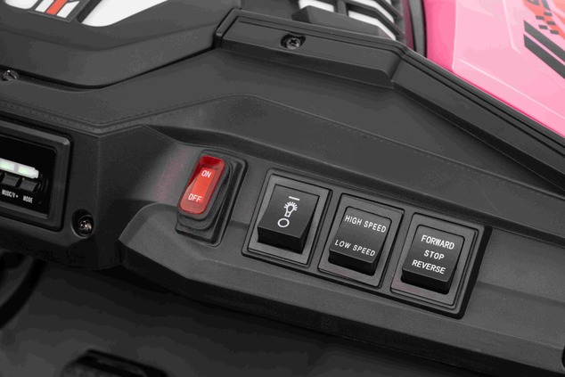 Auto elettrica per bambini T-REX Ride 4x4 24V | 2 posti | Rosa | Lettore MP3 con ingresso USB/AUX | 