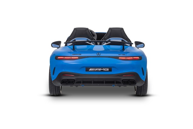Electric Ride-on car Mercedes GT63 AMG 24V with 4x4 drive, blue, Two-seater, Adjustable driver's sea
