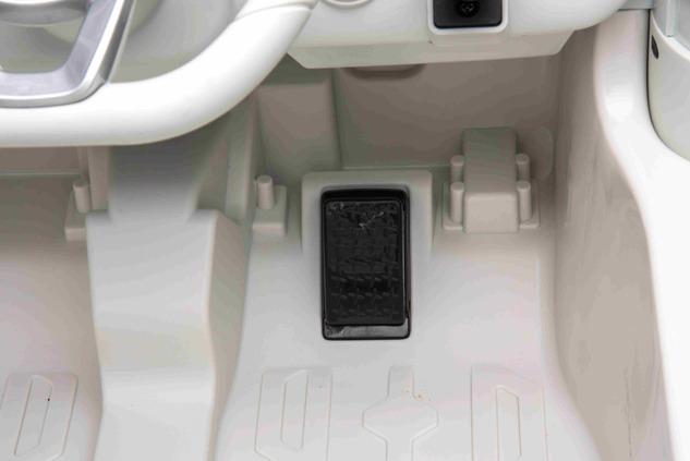 Electric Ride-on car Mercedes-Benz EQG 12V, white, LED underlighted body parts, Functional front and