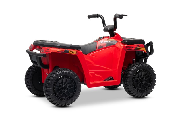 Licensed electric Ride-on quad Arctic Cat 12V with rear wheel drive, red, LED lights, Lithium batter