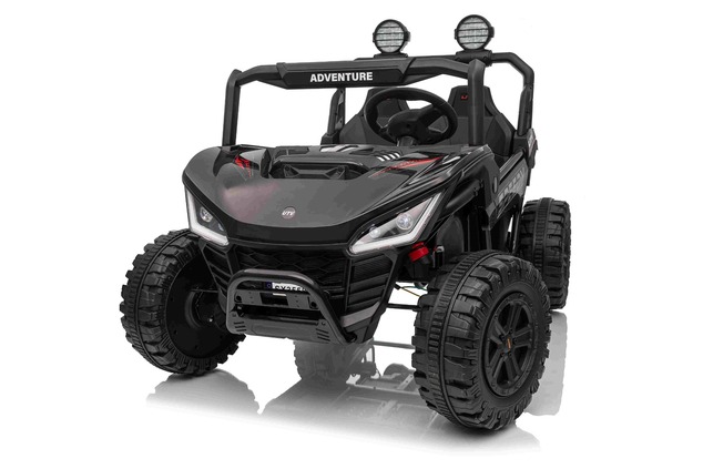 Electric Ride-on car T-REX Ride 4x4 Two-seater 24V, black, MP3 Player with USB/AUX input, 4x4 drive,