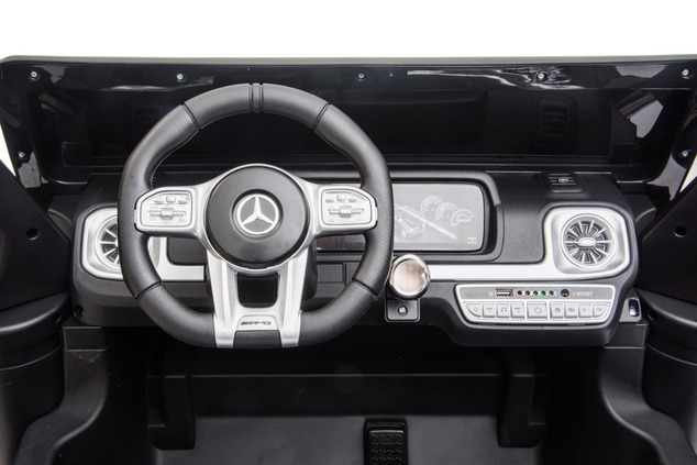 Electric Ride-on car Mercedes-Benz G63 AMG 4x4 Two-seater 24V, black, MP3 Player with USB/AUX and Bl