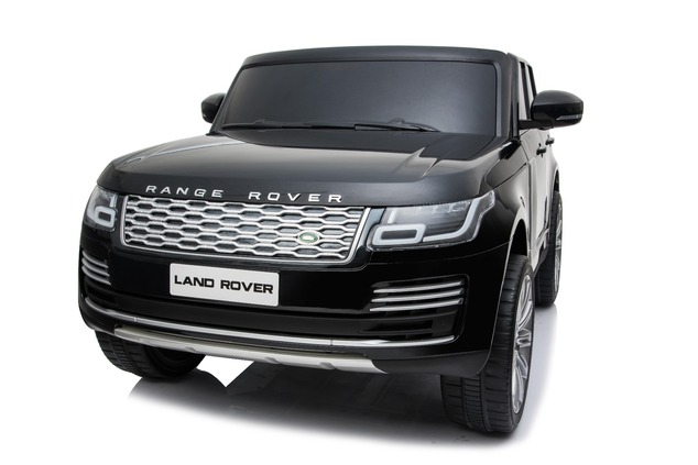Electric Ride-On Range Rover, Black, Double Leather Seat, LCD Display with USB Input, 4x4 Drive, 2x
