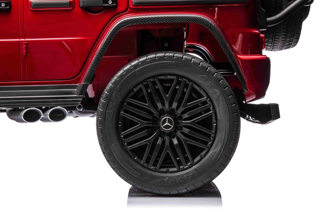 Electric Ride-on car Mercedes-Benz G63 AMG 4x4² Two-seater 24V, Red painted, MP4 Player with USB/AUX