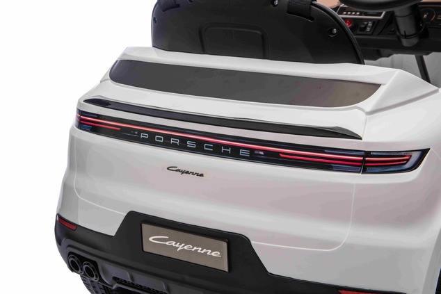 Electric Ride-on car Porsche Cayenne 12V with rear-wheel drive - Licensed (Single seat), white, Lith