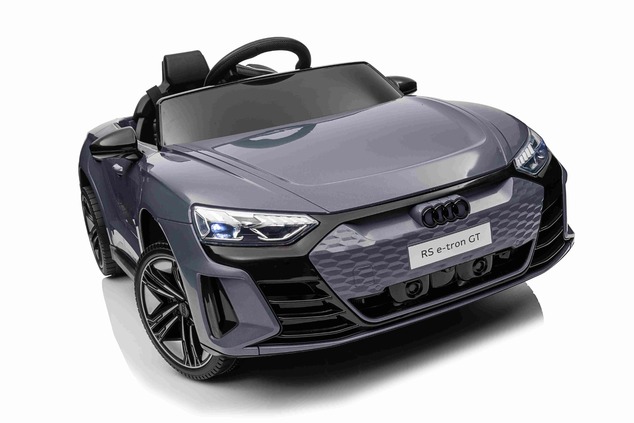 Electric Ride-on car Audi RS E-tron GT 12V, grey, wide single seat, 2.4 GHz remote control, USB / AU