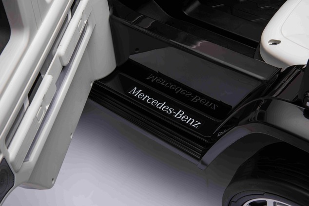 Electric Ride-on car Mercedes-Benz EQG 12V, black, LED underlighted body parts, Functional front and