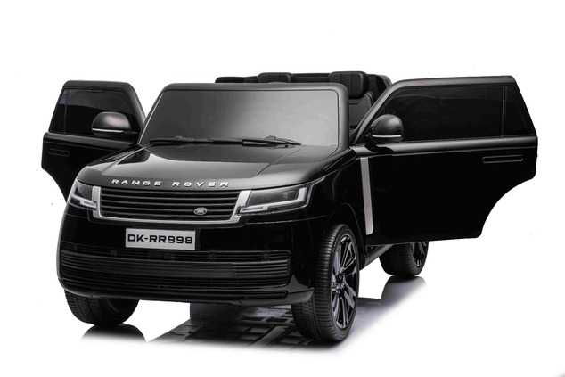 Electric Ride-on car Range Rover Model 2023, Two Seater, Black, Leatherette Seats, Radio with USB In