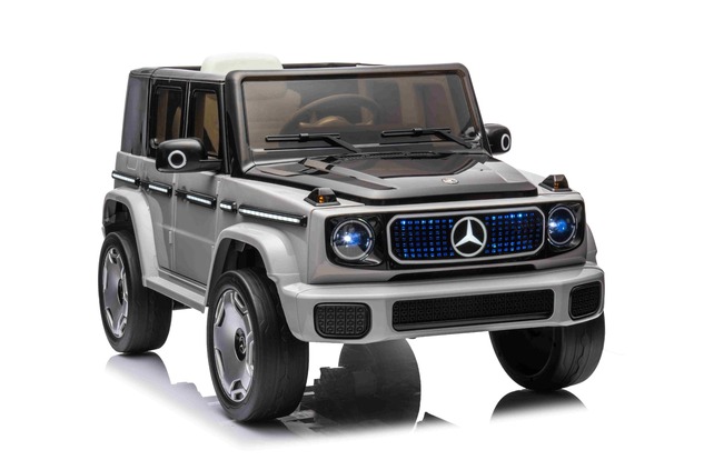 Electric Ride-on car Mercedes-Benz EQG 12V, grey, LED underlighted body parts, Functional front and 