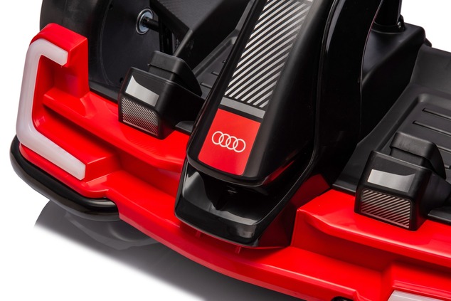 Licensed ride-on Drift Kart AUDI 24V, red, LED lights, 2 x 150W Motor, Drift mode with a speed of 12