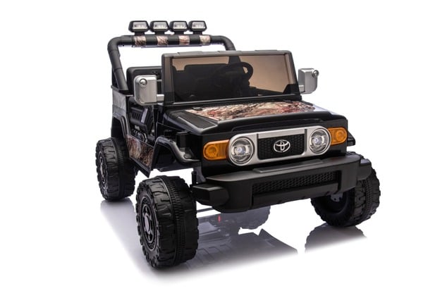 Electric Ride-on car Toyota FJ Cruiser XXL with 4x4 drive, licensed (Two-seater), sand-black, Portab